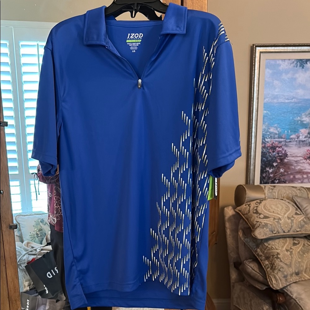 IZOD Men's Blue Polo Shirt